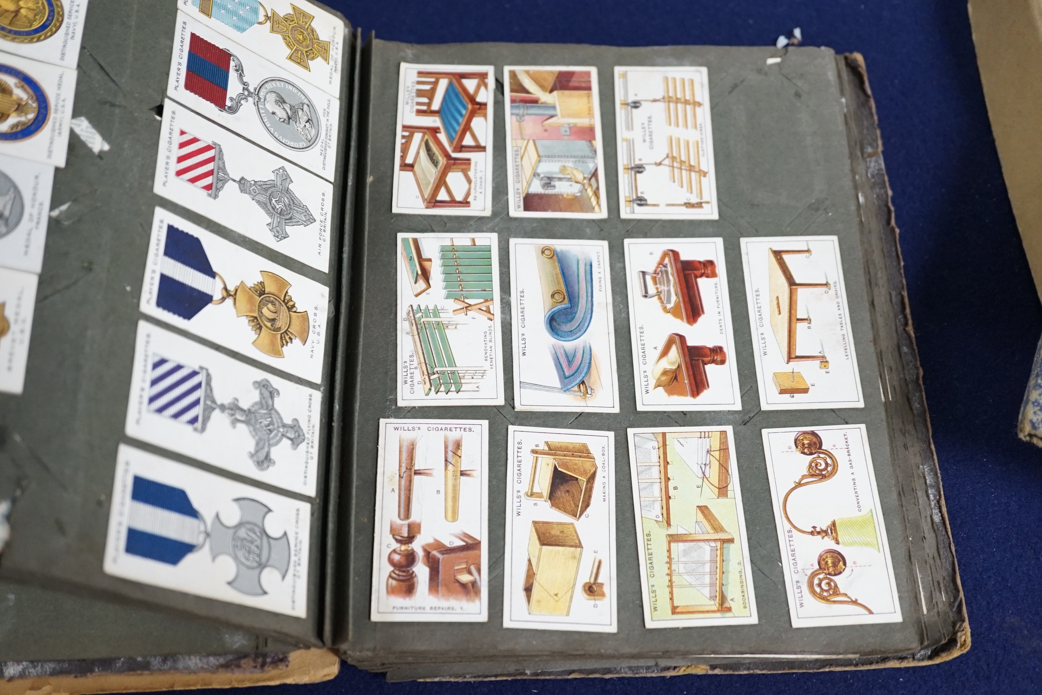 Assorted Dinky, Corgi and other die cast vehicles, cigarette cards etc